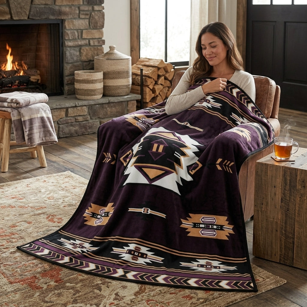 Purple Fleece Blanket – OldTribes