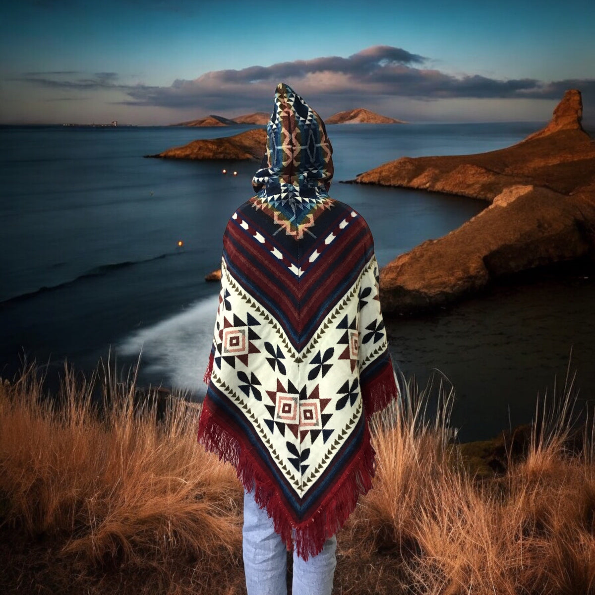 Handmade Wool Poncho for Youth (5) OldTribes