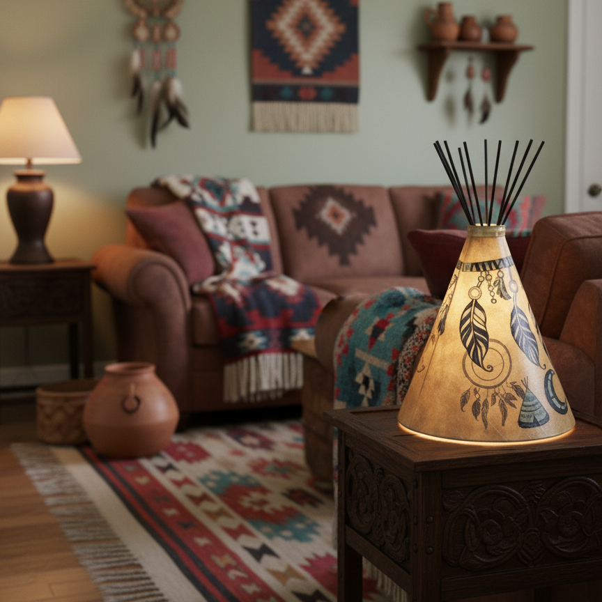 Feathers Tipi Table Lamp – OldTribes