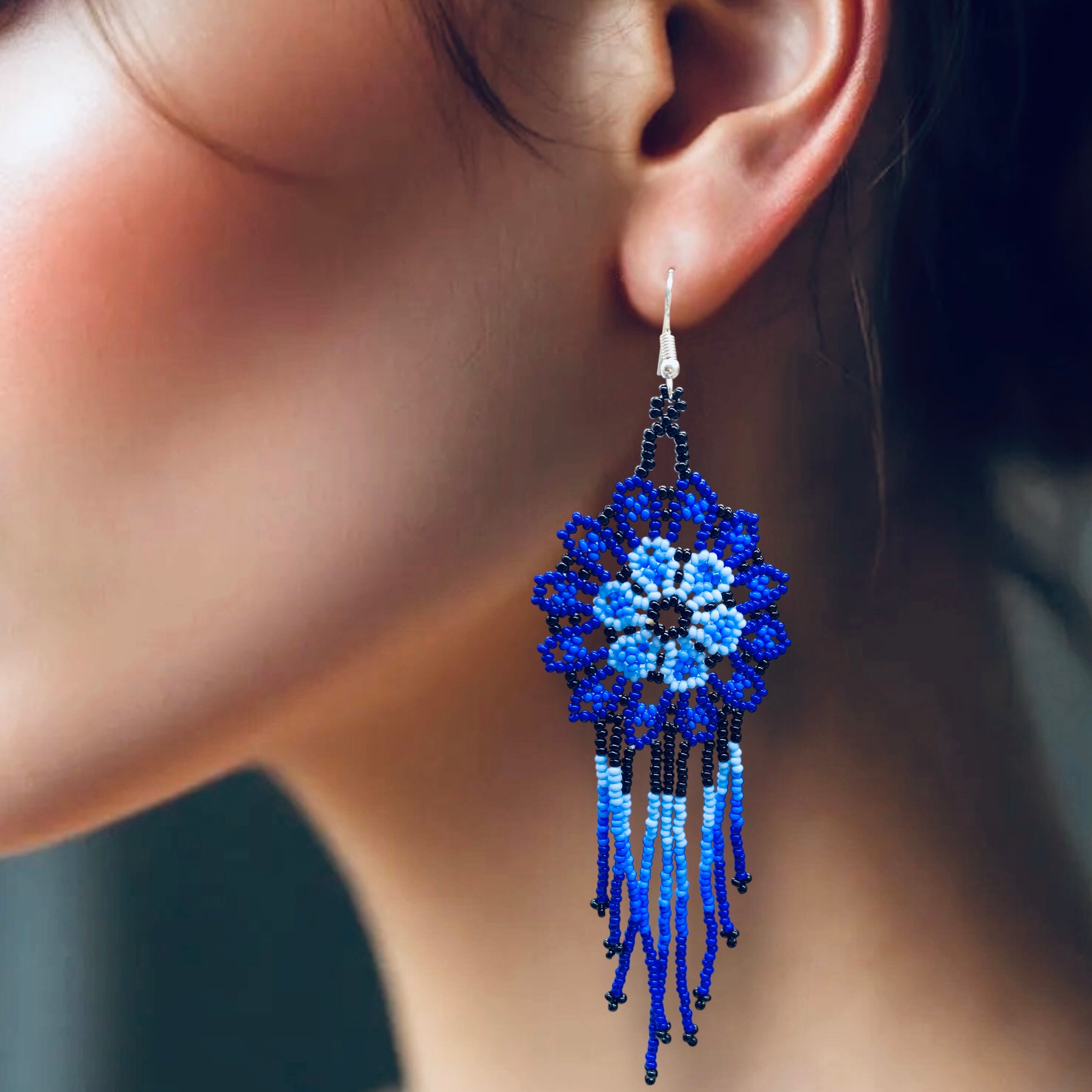 Beaded Flower Earrings