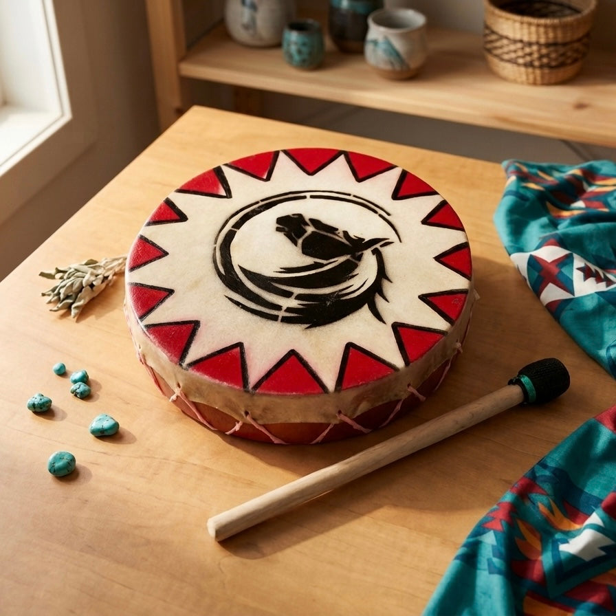 Indeginous Hand Drum 8”