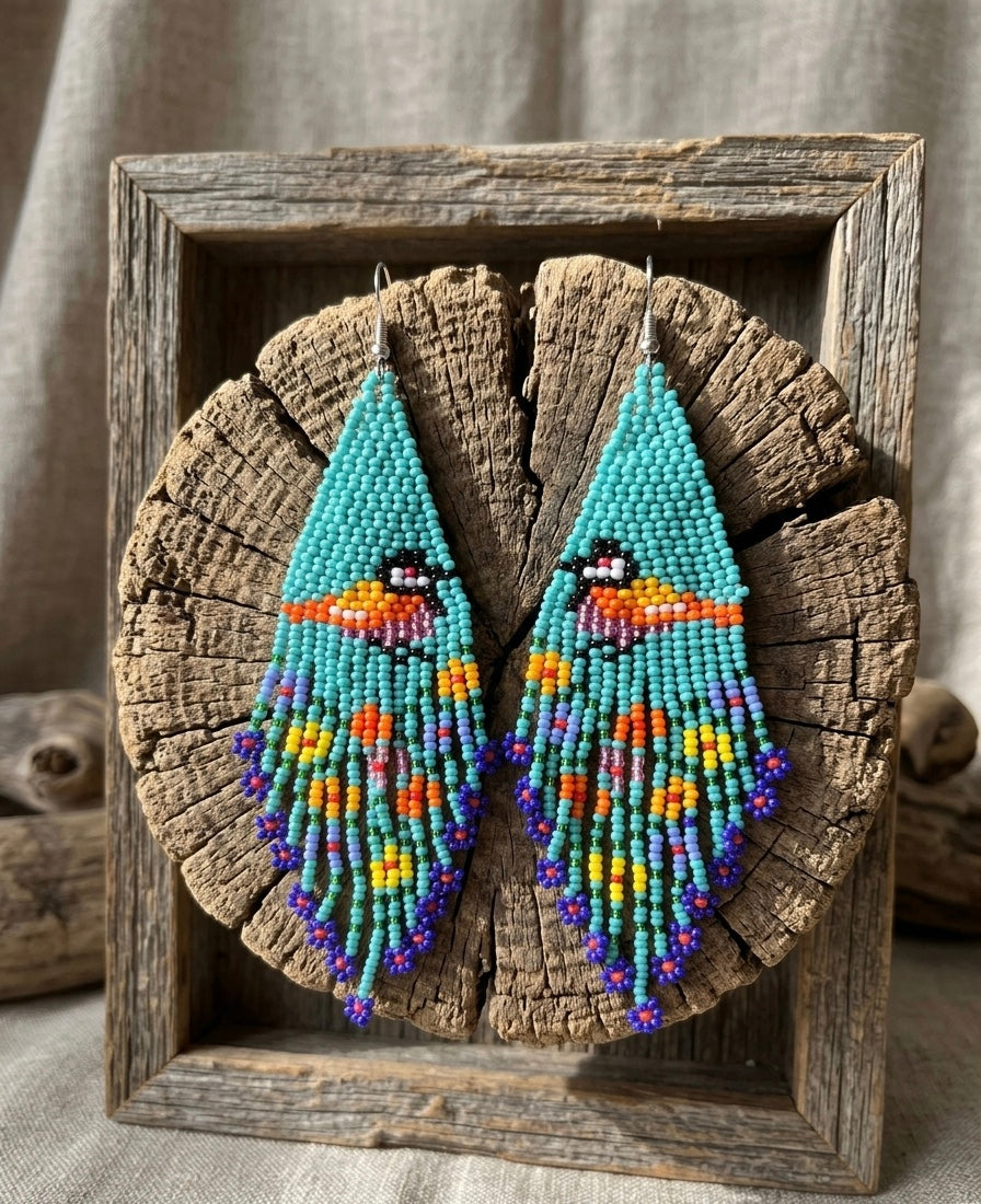 Bird Fringe Earrings