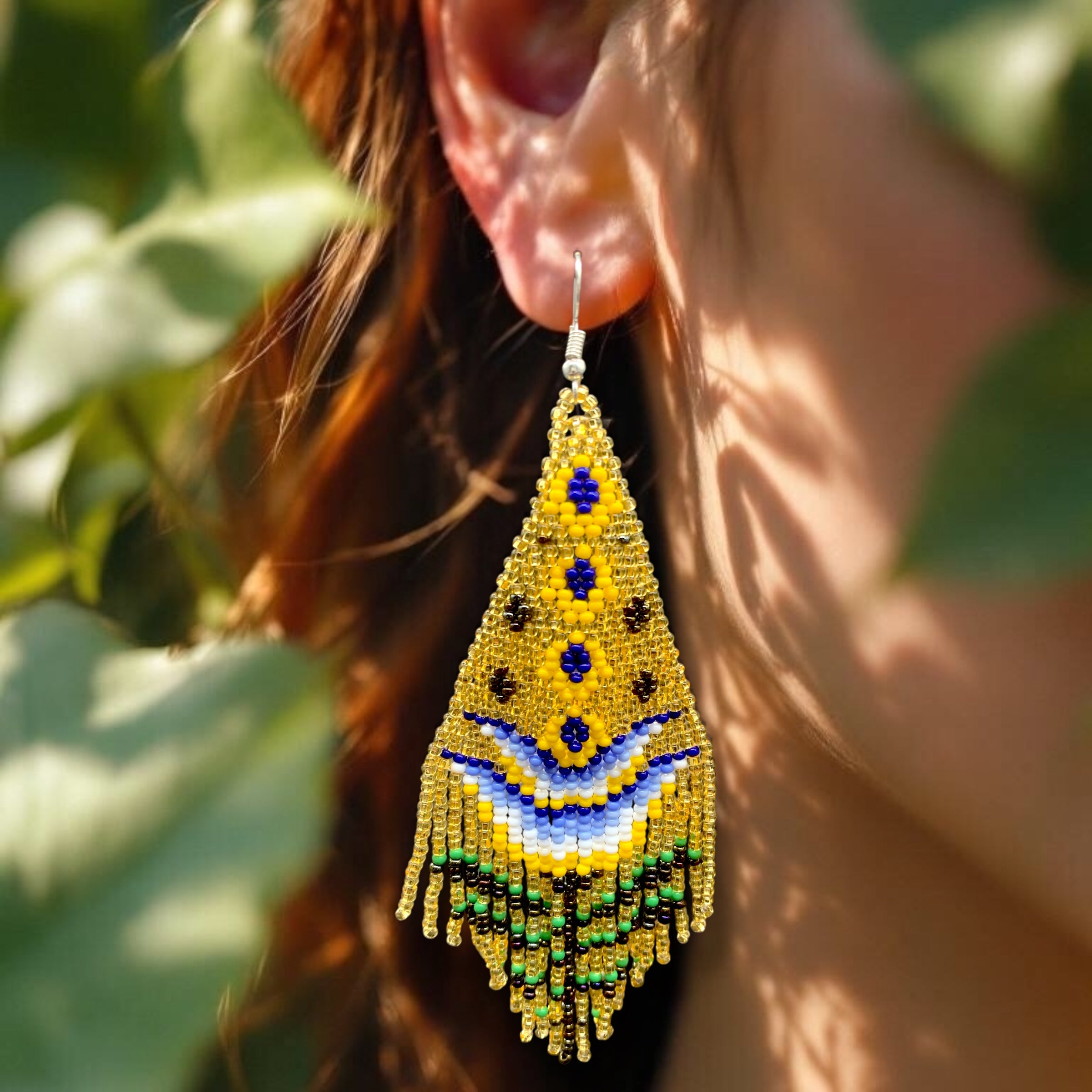 Flame Blossom Drop Earrings