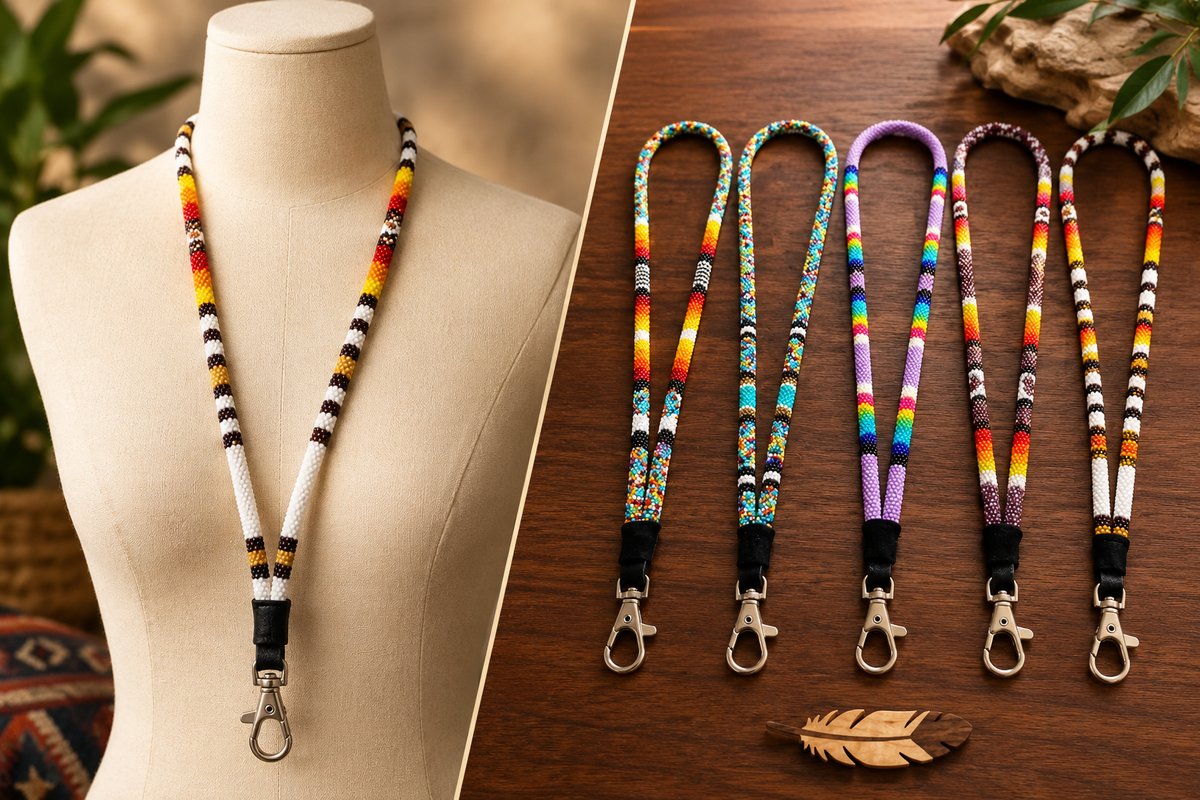 Round Beaded Lanyards