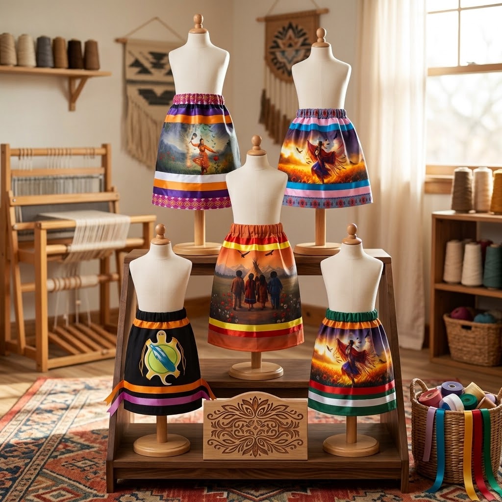 OLDTRIBES™ Toddler Ribbon Skirts (Ages 2–5)