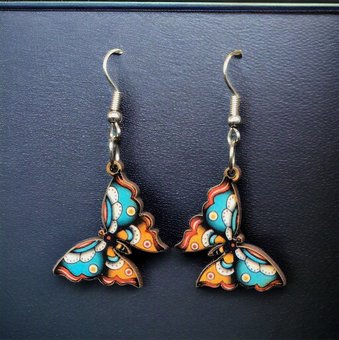 OLDTRIBES™ Painted Butterfly Wood Earrings
