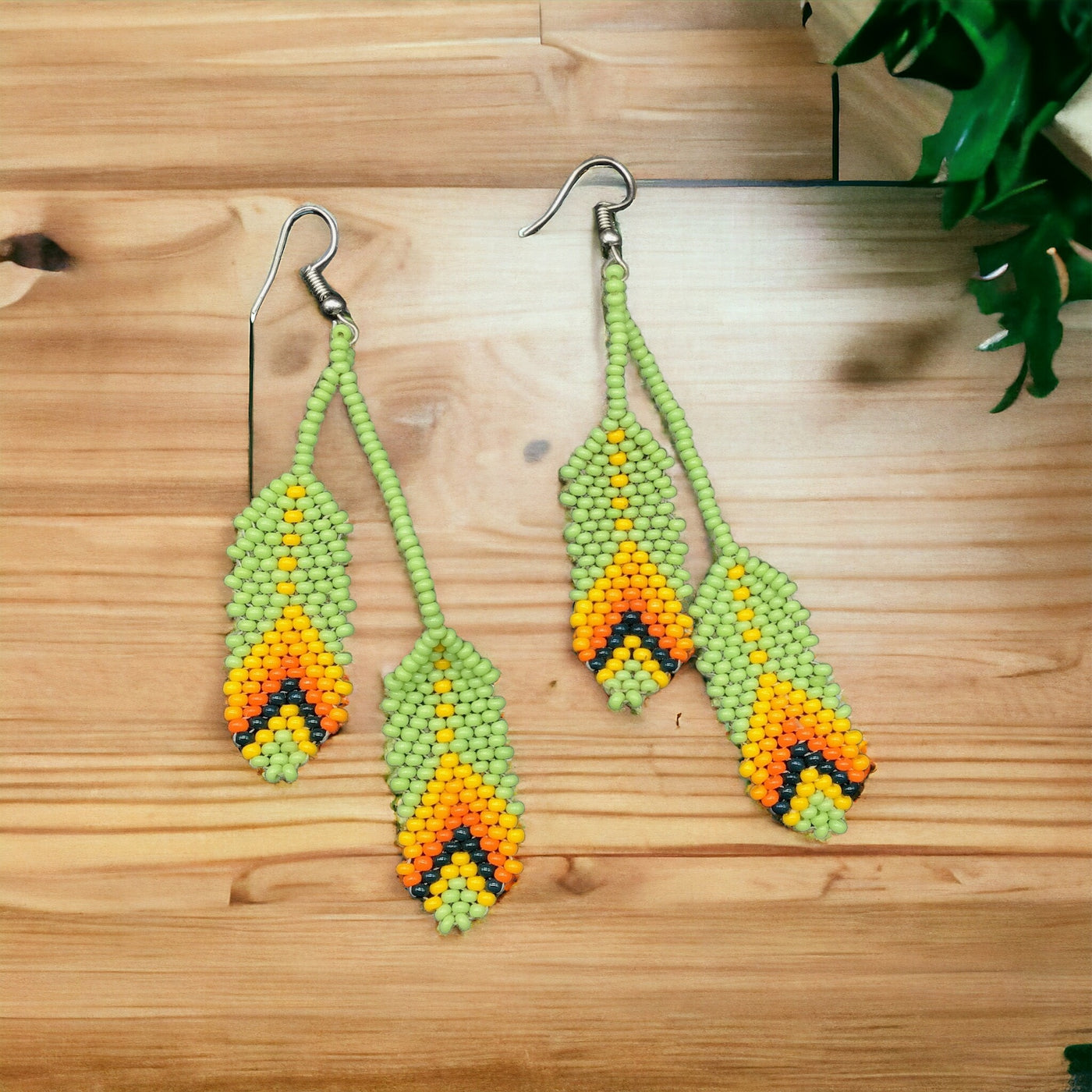 OldTribes™ Beaded Feather Earrings