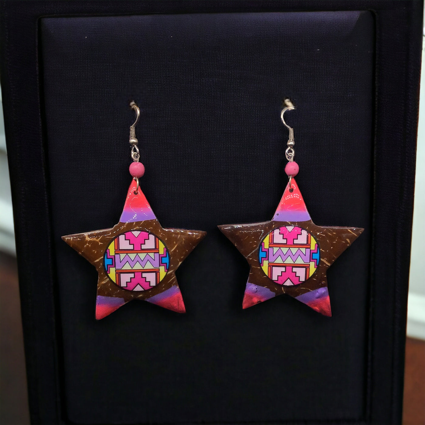 OLDTRIBES™ Wood Painted Star Earrings
