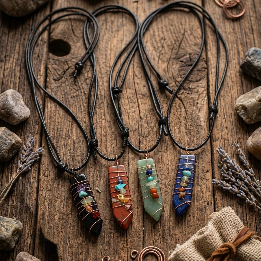 Natural Sword Chakra Unisex Pendant
