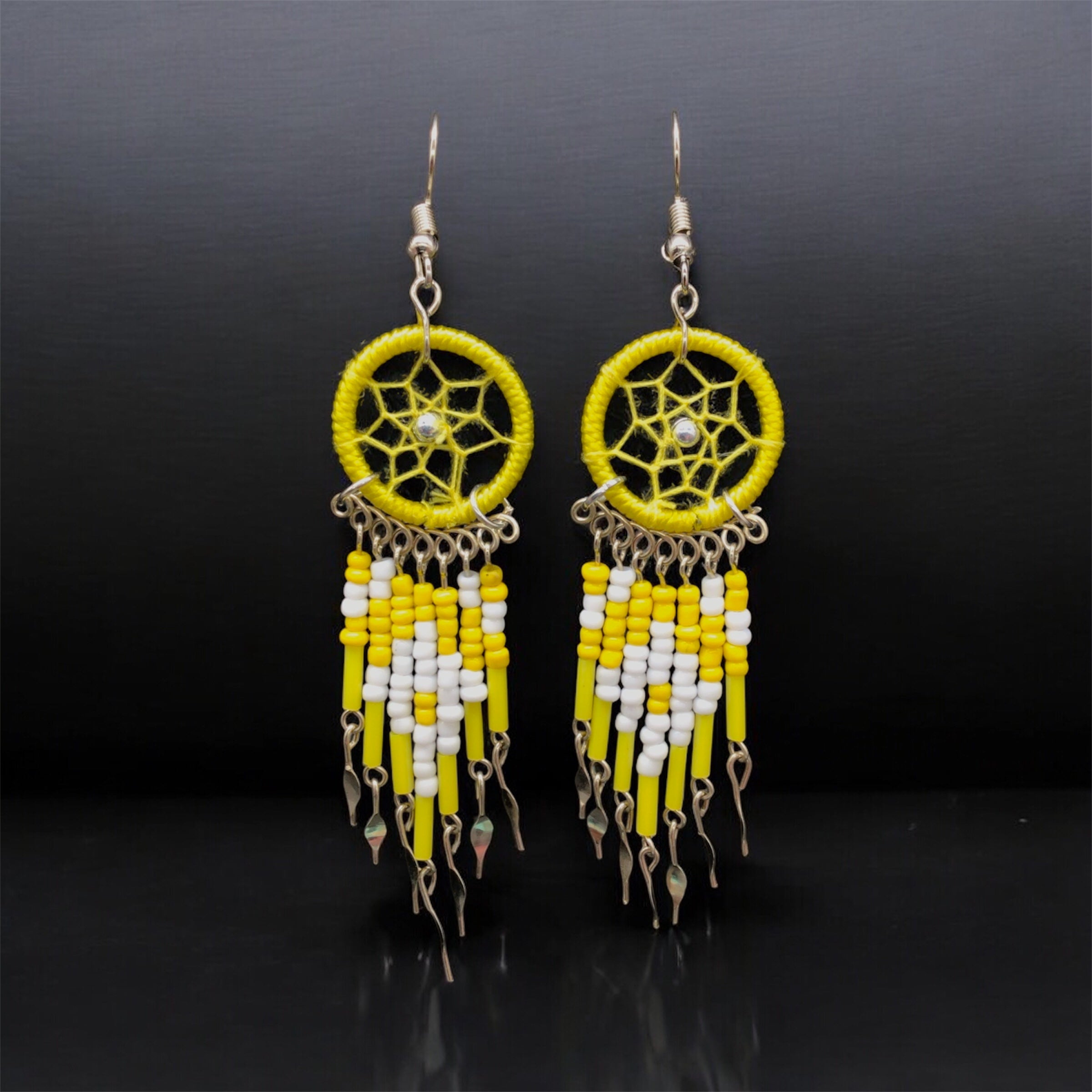 Celestial Beaded Dreamcatcher Earrings