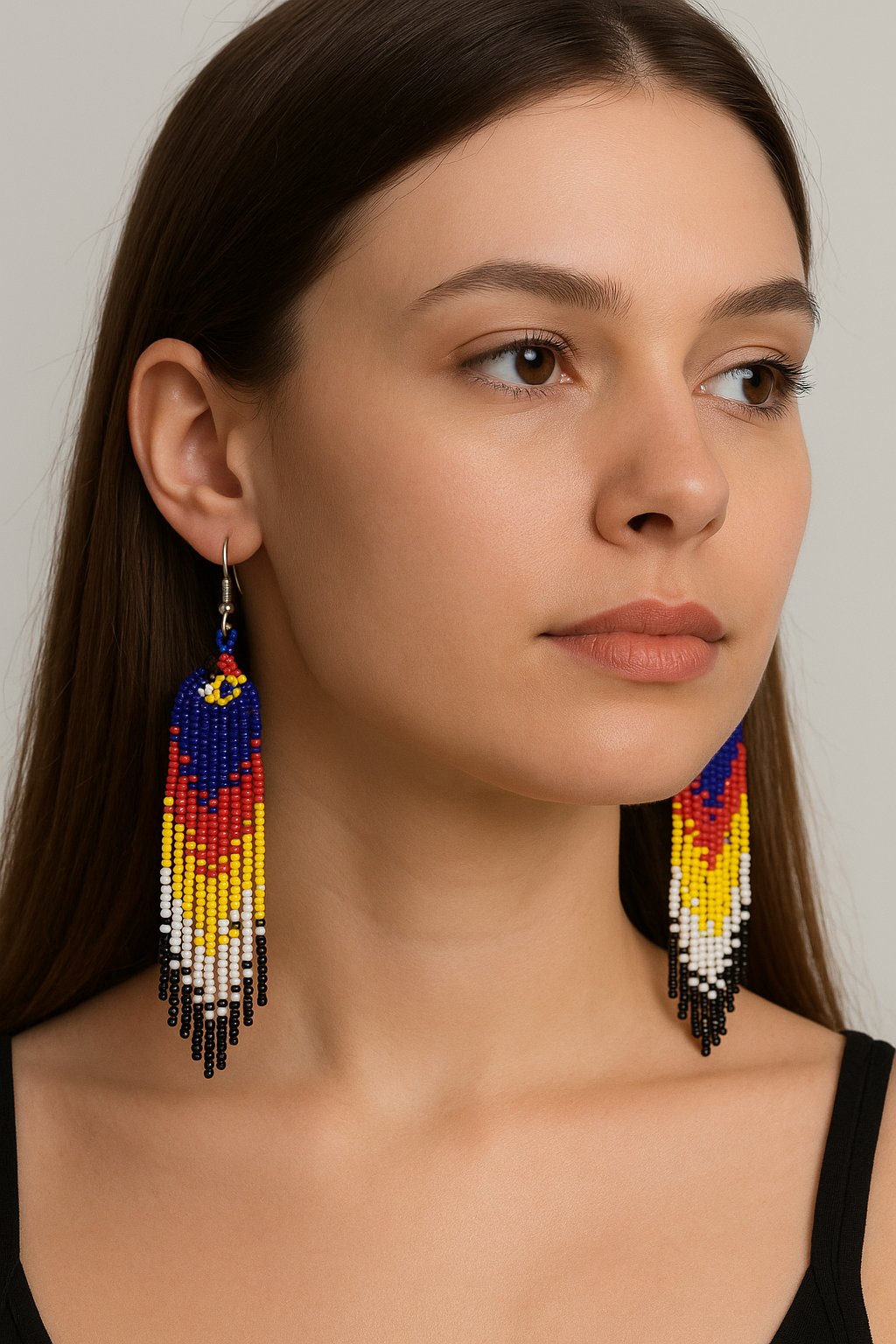 Firebird Spirit Beaded Earrings