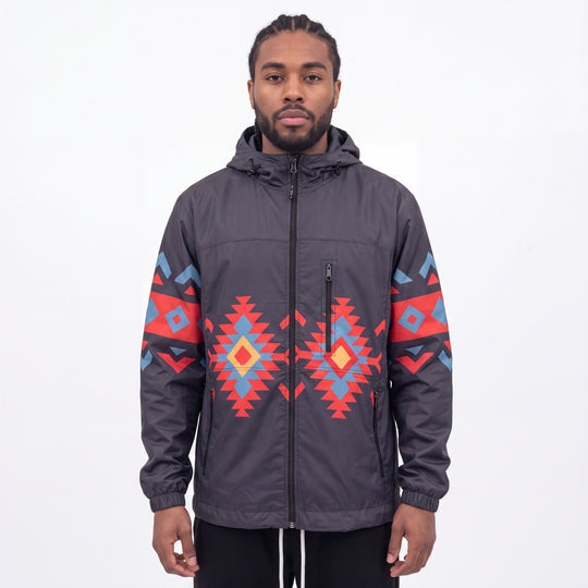 OLDTRIBES™ Sunrise Peaks Windbreaker(Black)
