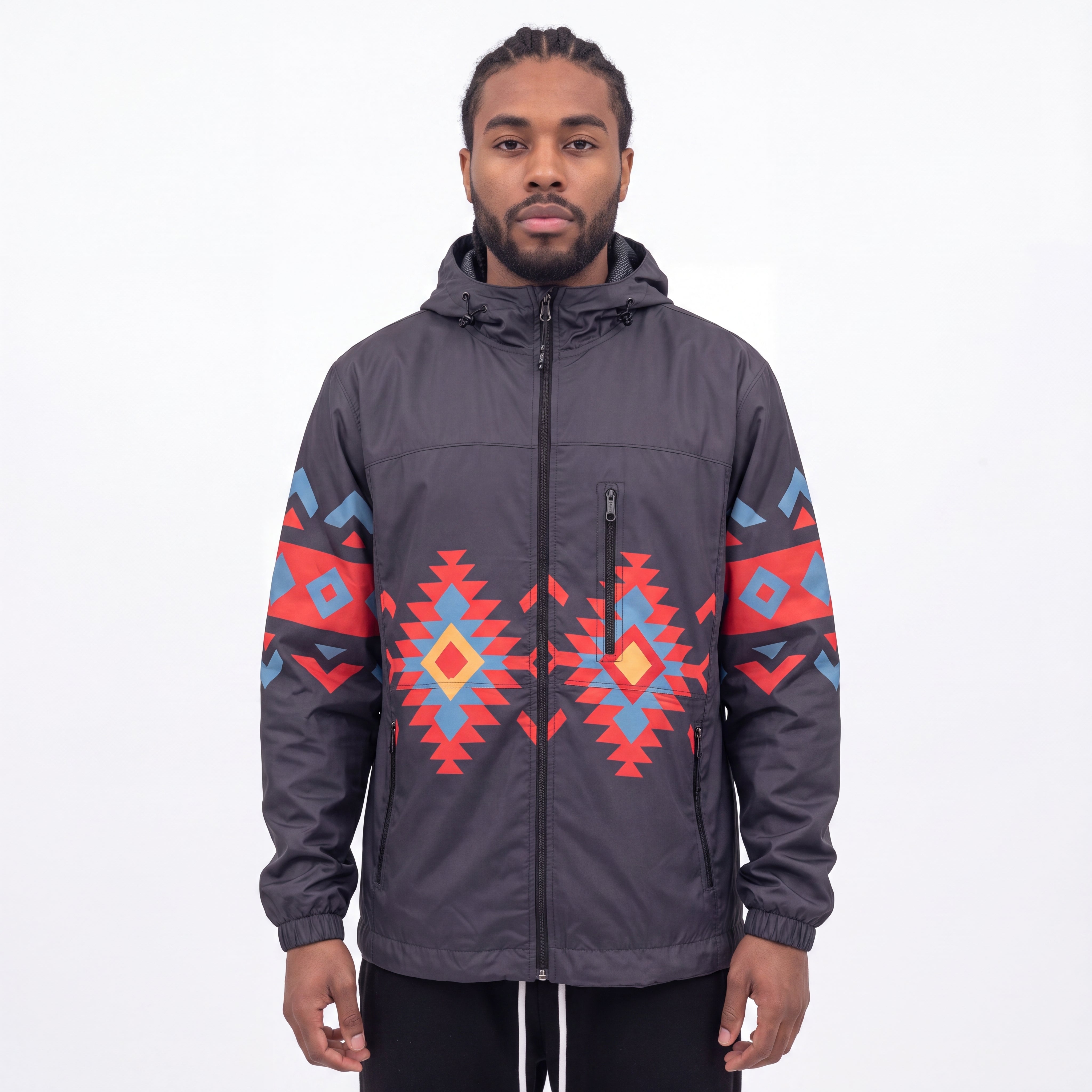 OLDTRIBES™ Sunrise Peaks Windbreaker(Black)
