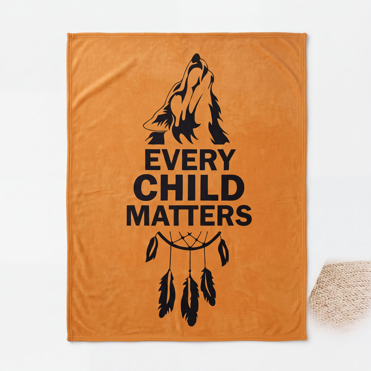 Howling wolf every child matters baby blanket