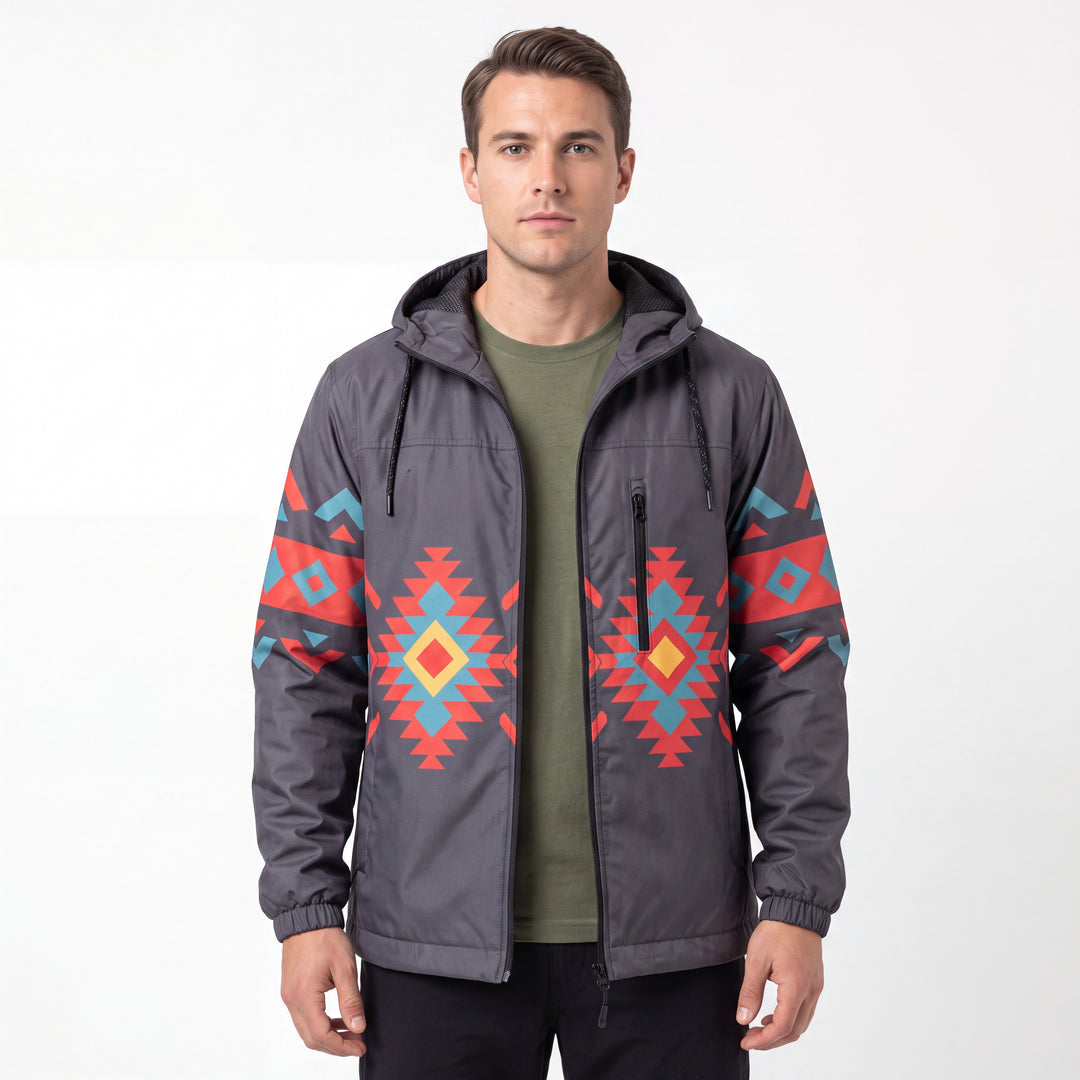 OLDTRIBES™ Sunrise Peaks Windbreaker(Black)