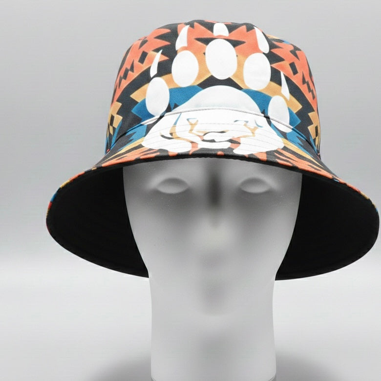 Red Bear Paw Trail Native Style Bucket Hat