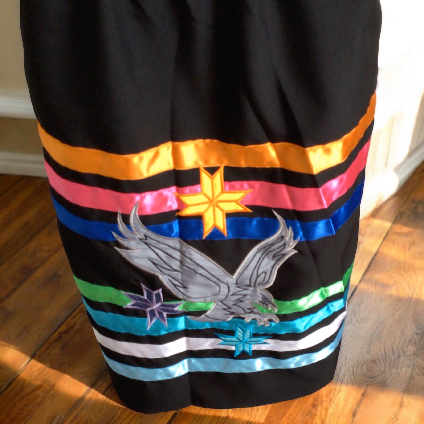 Black Ribbon Skirt( black eagle ) OldTribes