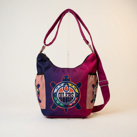 White-Purple Oiler Crossbody Bag