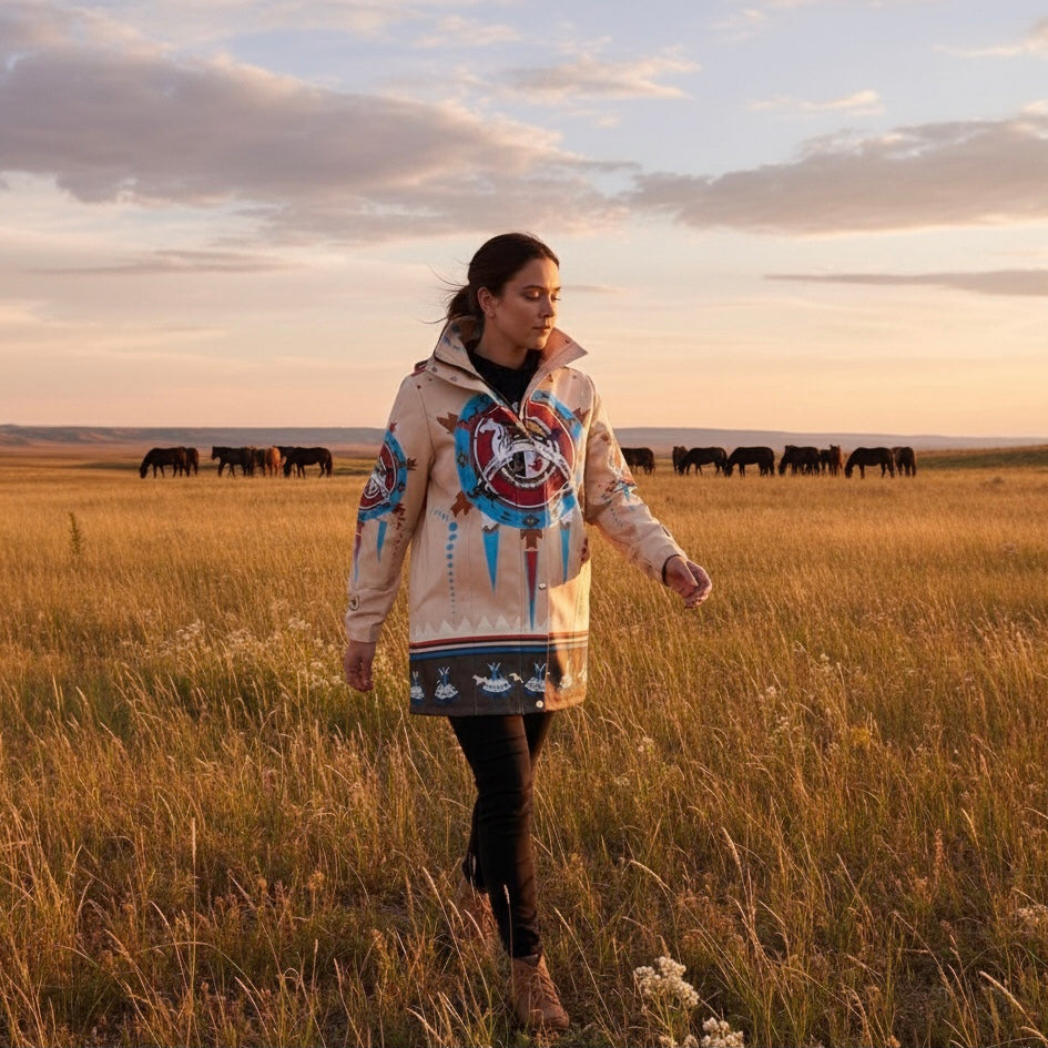 Ivory Stallion 3/4-Length Coat