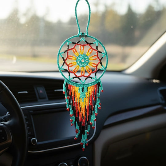 Turquoise  ,Celestial Beaded Handmade Dreamcatcher