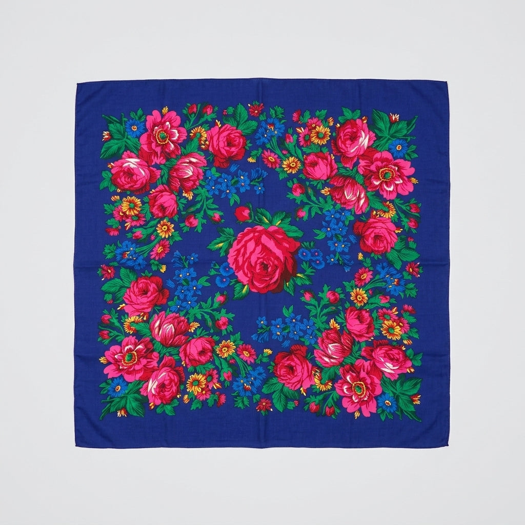 Classic Kokum Scarf(Blue)