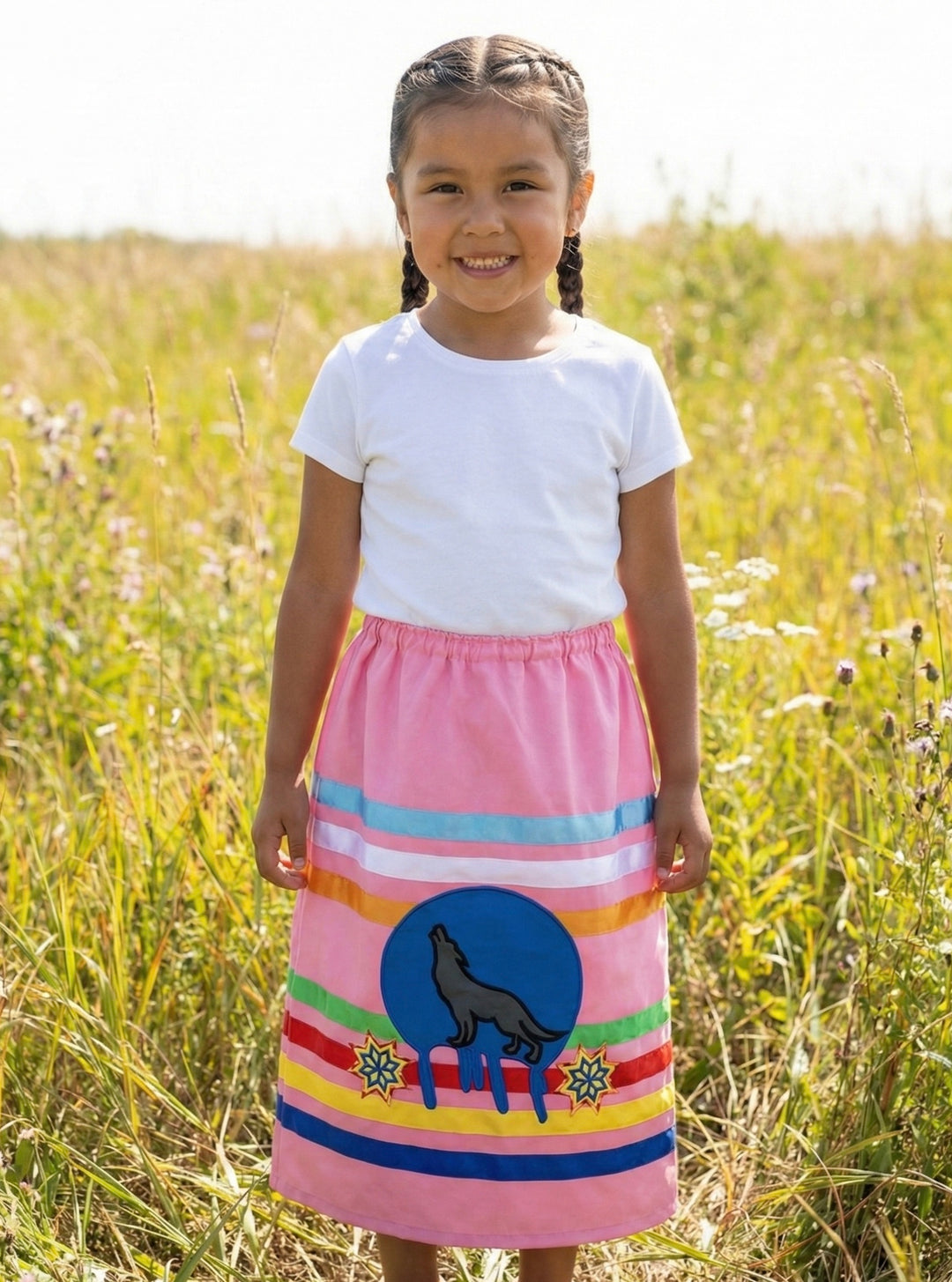 OLDTRIBES™ Youth Wolf Ribbon Skirt