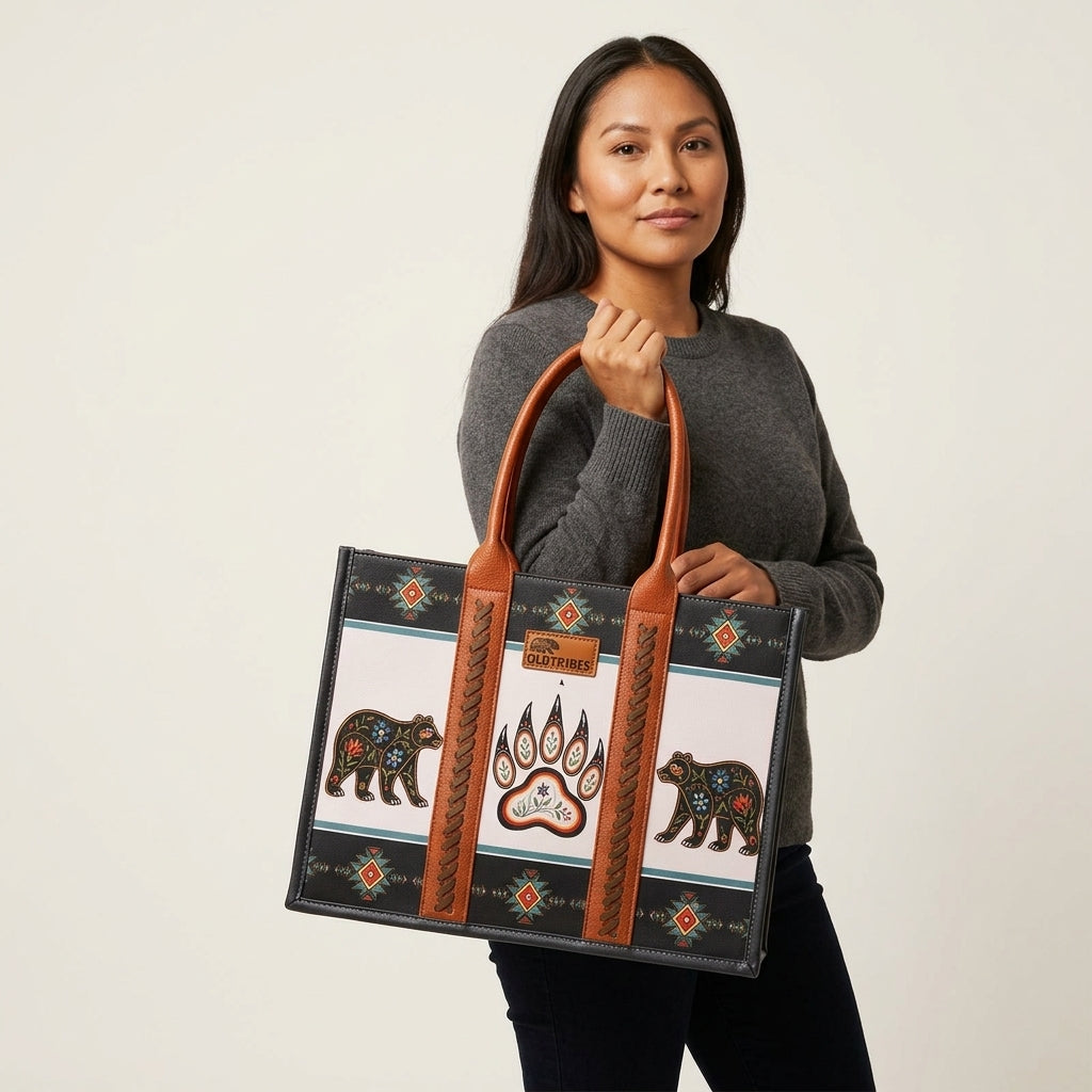 OLDTRIBES™  Leather Handbag (Bear Paw)