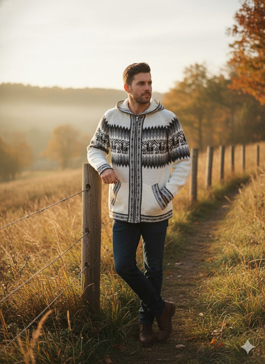 Unisex Alpaca white Sweater