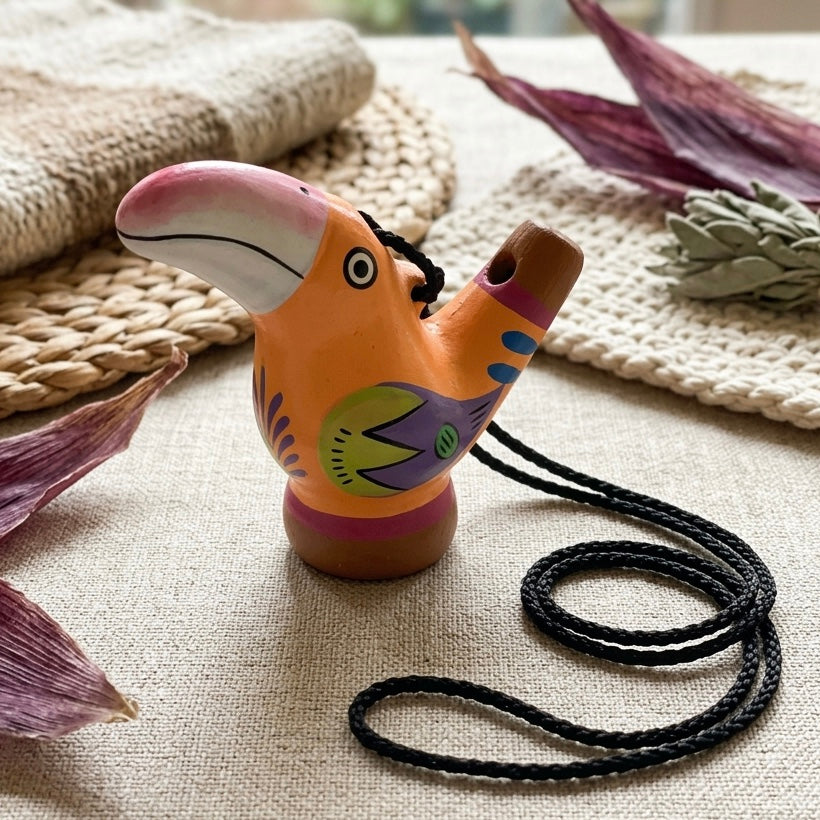 OLDTRIBES Painted Toucan Bird Water Whistle