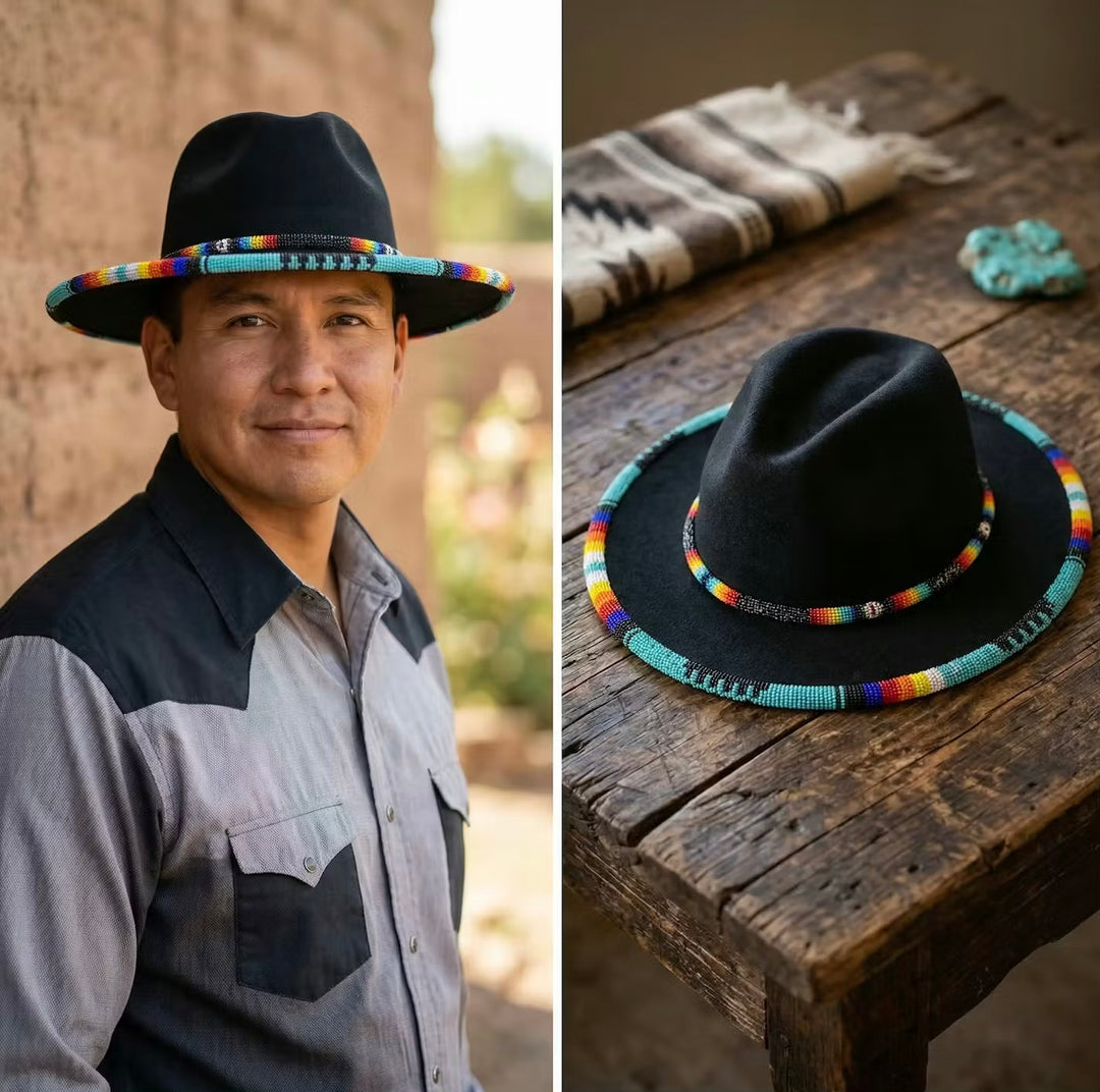 Size-57 Handmade Beaded Hat