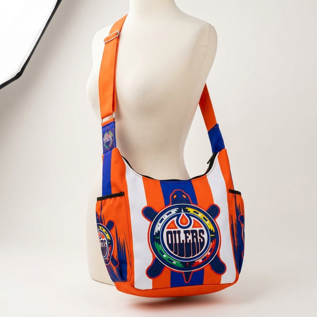 Orange Blue Oiler Crossbody Bag