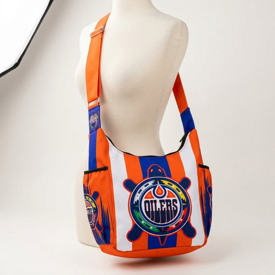 Orange Blue Oiler Crossbody Bag