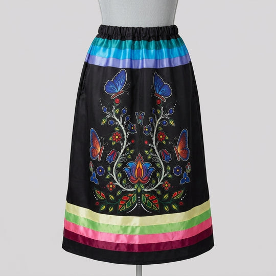 Floral Butterfly Ribbon Skirt