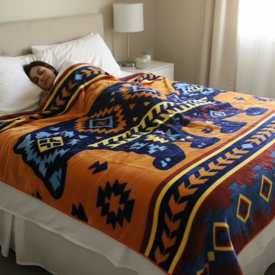 ULTRA SOFT LUXURY PLUSH BLANKET (Navajo Bear)