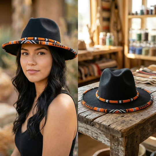Size-58 Handmade Beaded Hat