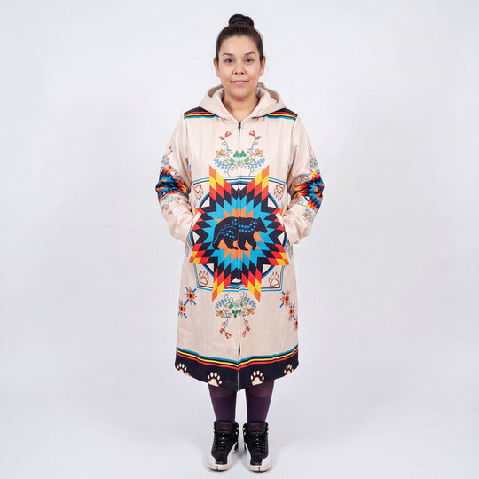 OLDTRIBES Courage bear  Long Coat (white)