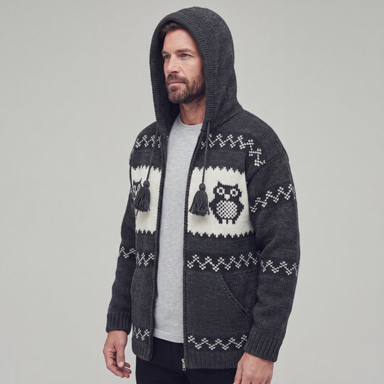 OLDTRIBES™ Nocturne Owl Wool Jacket