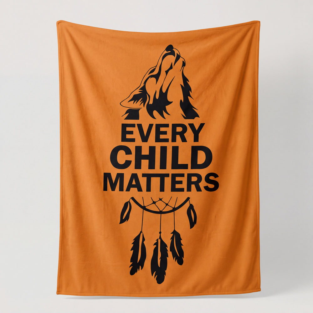 Howling wolf every child matters baby blanket