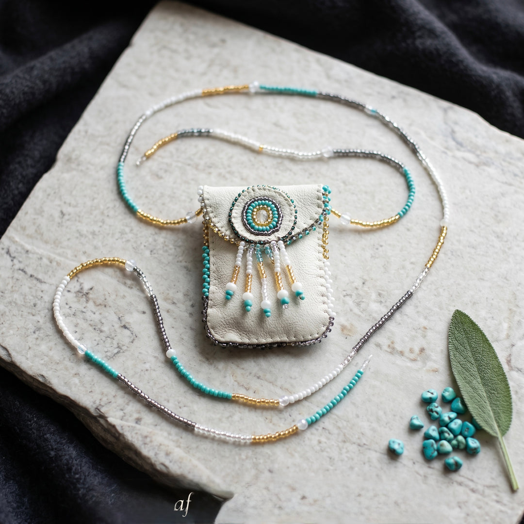 OLDTRIBES™ Earth white turquoise Spirit Medicine Bag