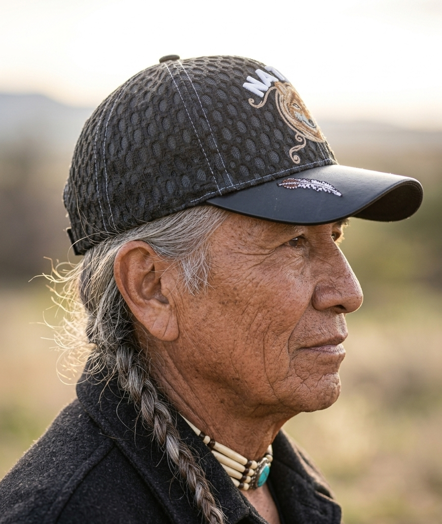 Brown Wolf Native Cap
