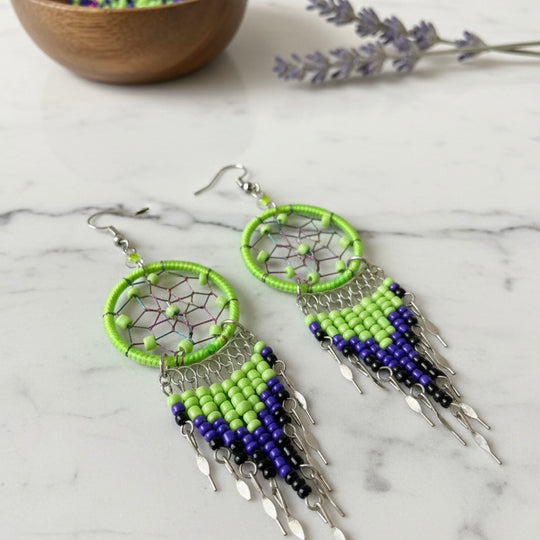 Lime green  Dreamcatcher Dangles