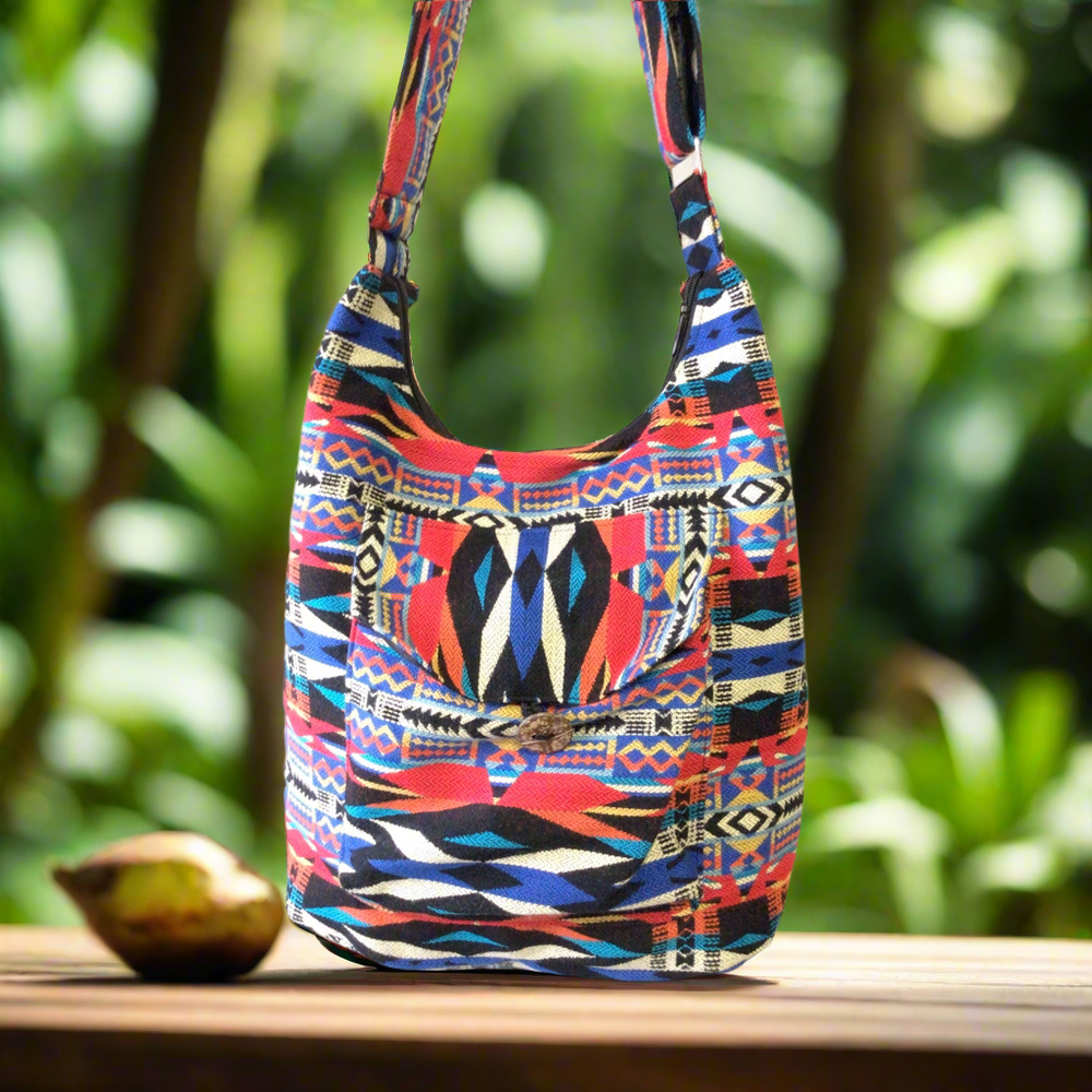 OLDTRIBES™ Red and Turquoise Crossbody Bag