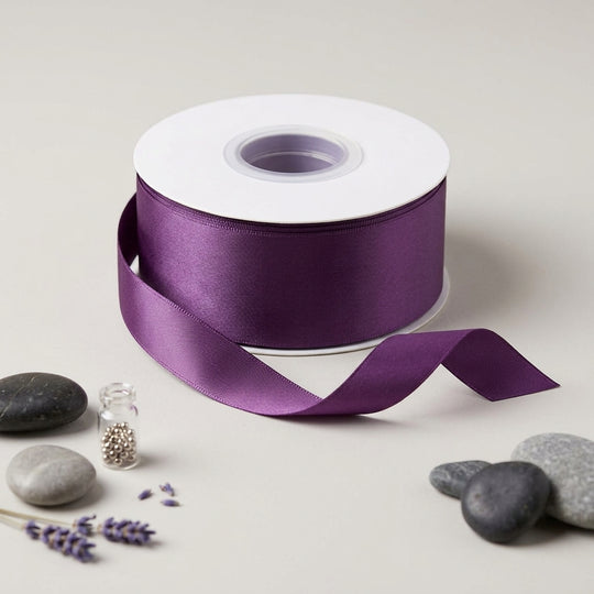 Satin Ribbon Double Face- Plum 