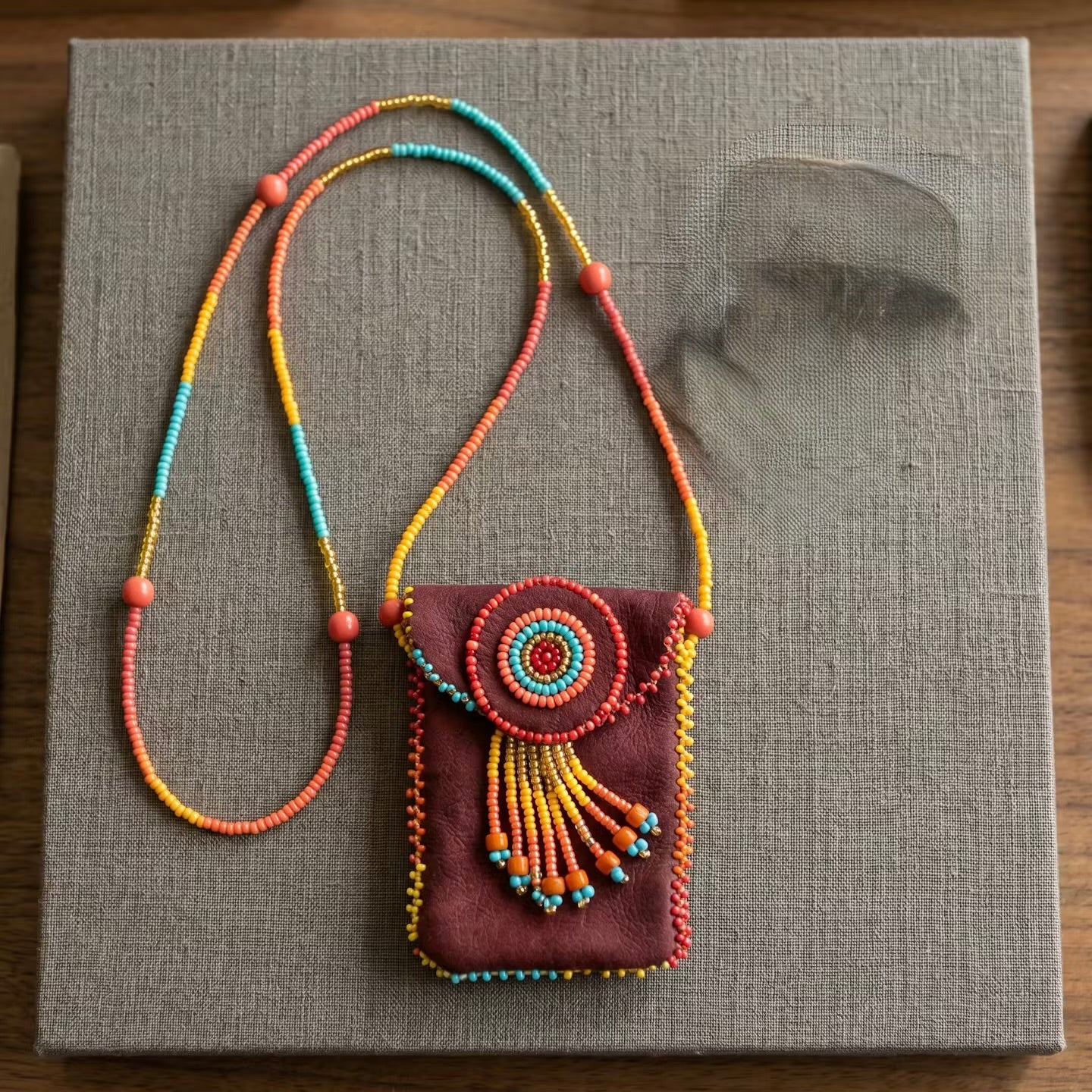 OLDTRIBES Burgundy Medicine Bag