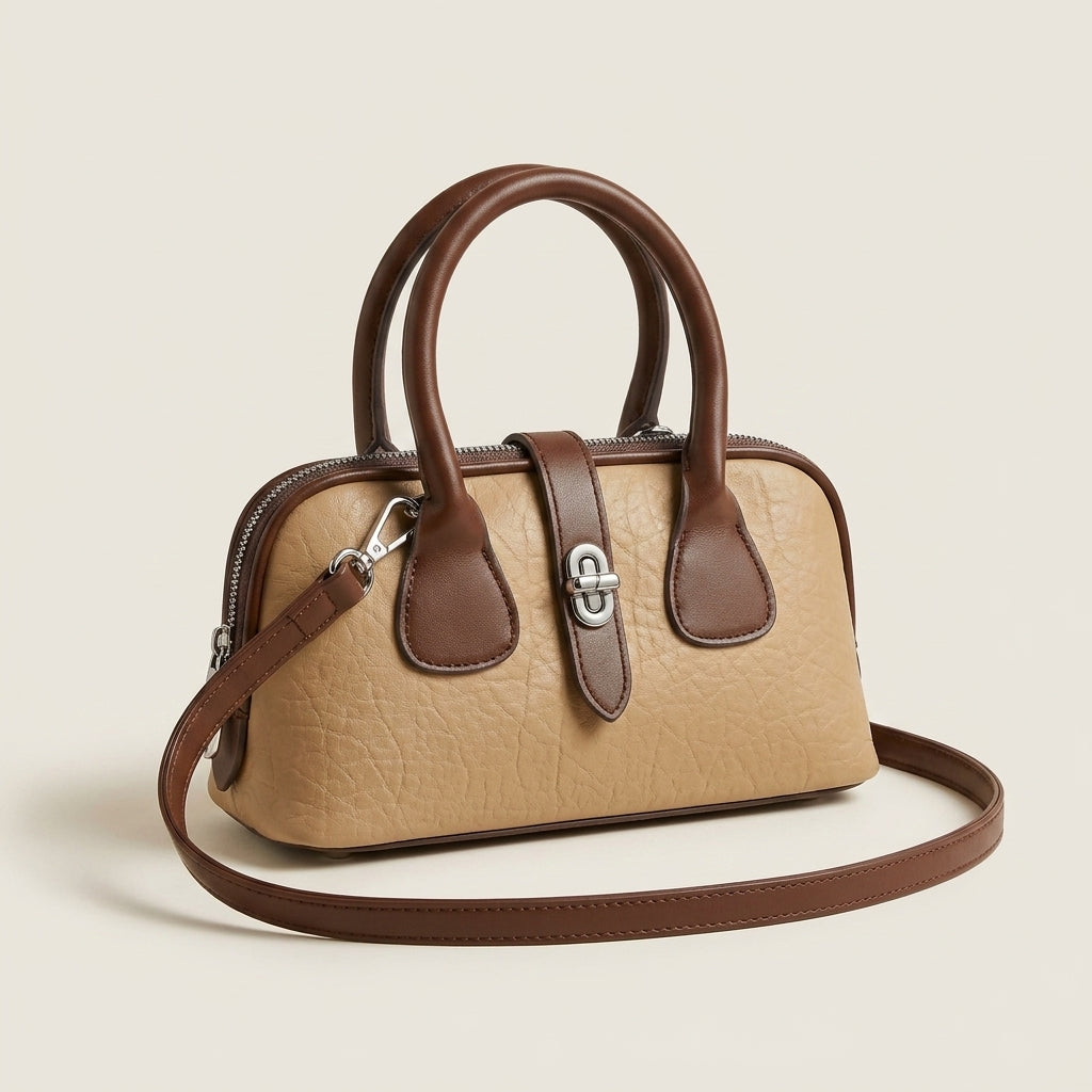 Vintage Mini Barrel Crossbody Handbag