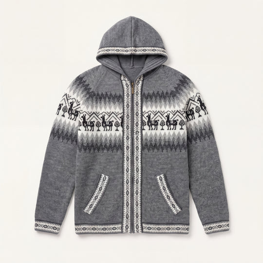 Grey Alpaca Unisex Sweater