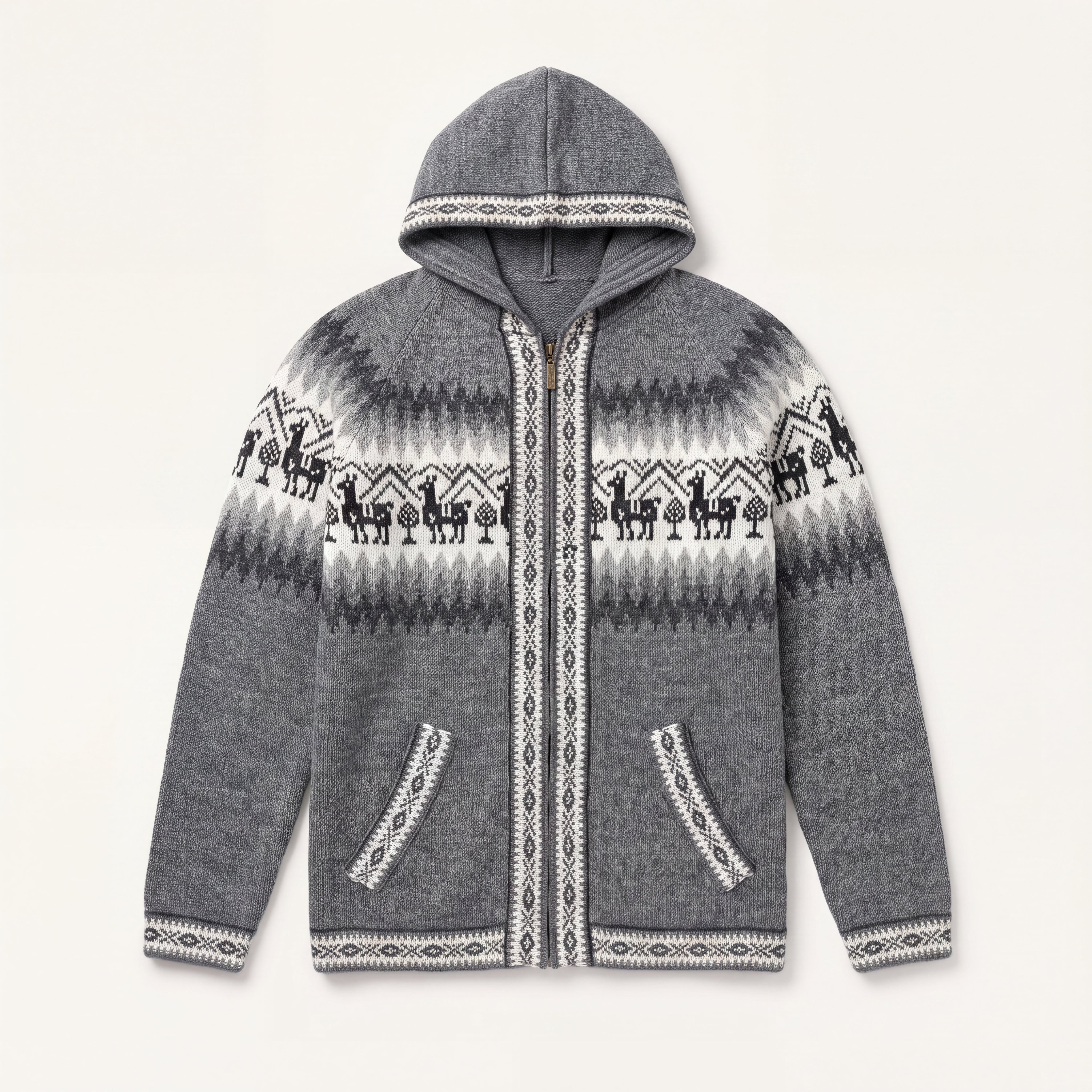 Grey Alpaca Unisex Sweater