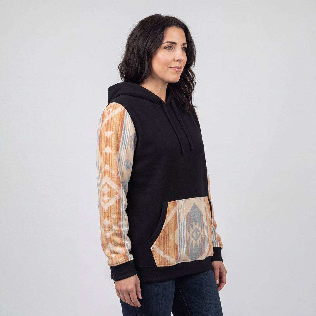 Beige native design hoodie