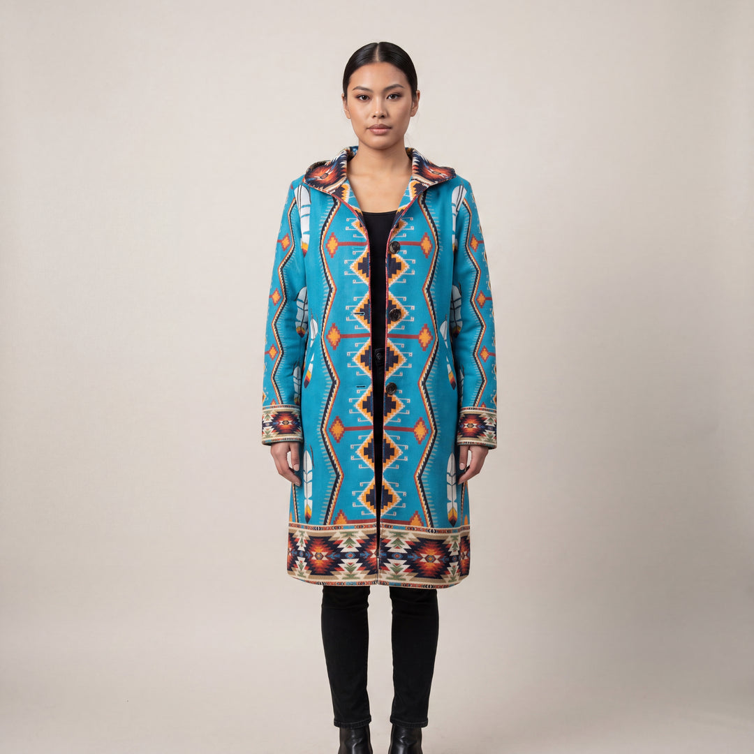 OLDTRIBES™ Sky Blue Long Coat