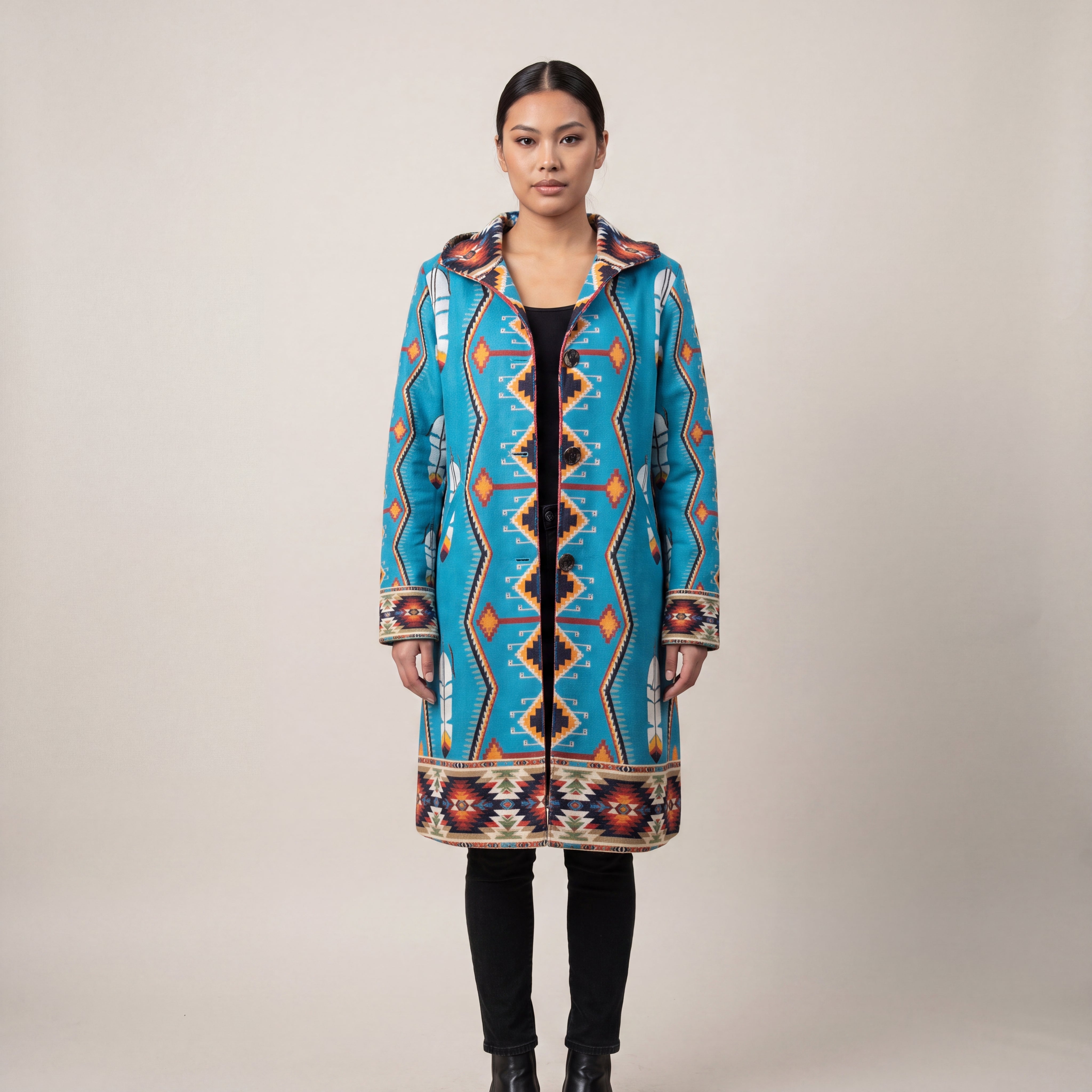 OLDTRIBES™ Sky Blue Long Coat